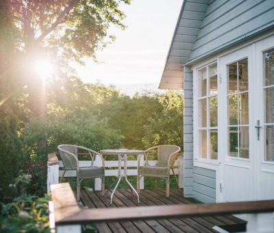 Maison, terrasse, chaise